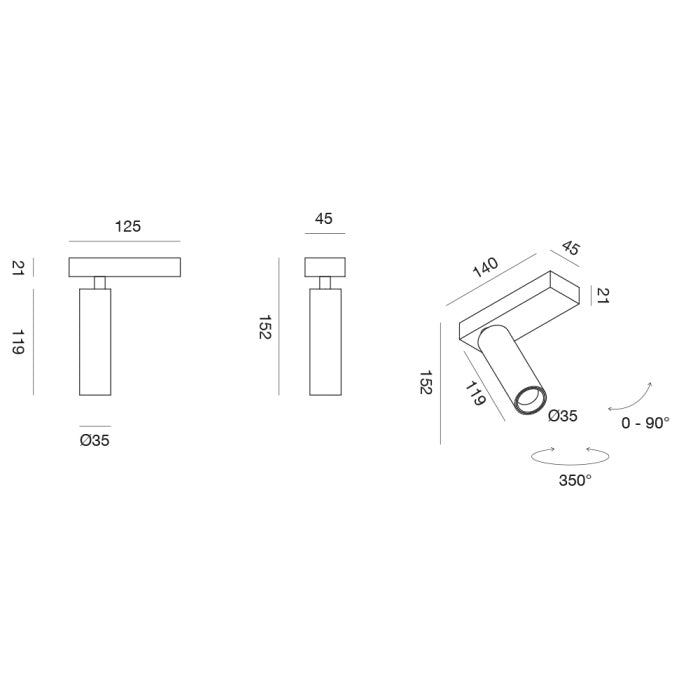 Plafone orientabile - gfa1470h-c